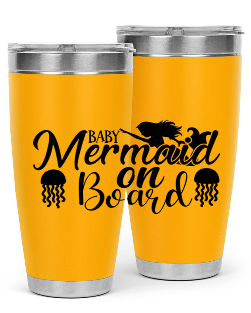 Baby Mermaid On Board 26#- mermaid- Tumbler