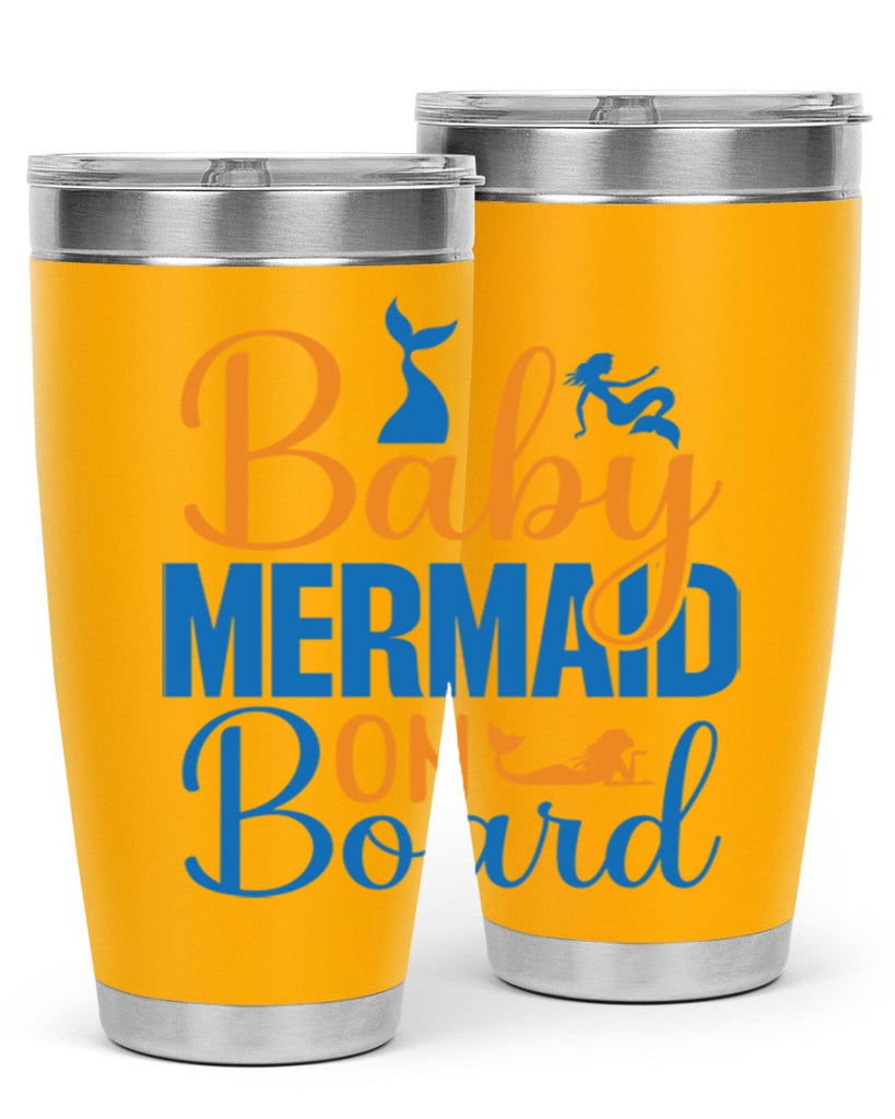 Baby Mermaid on Board 28#- mermaid- Tumbler