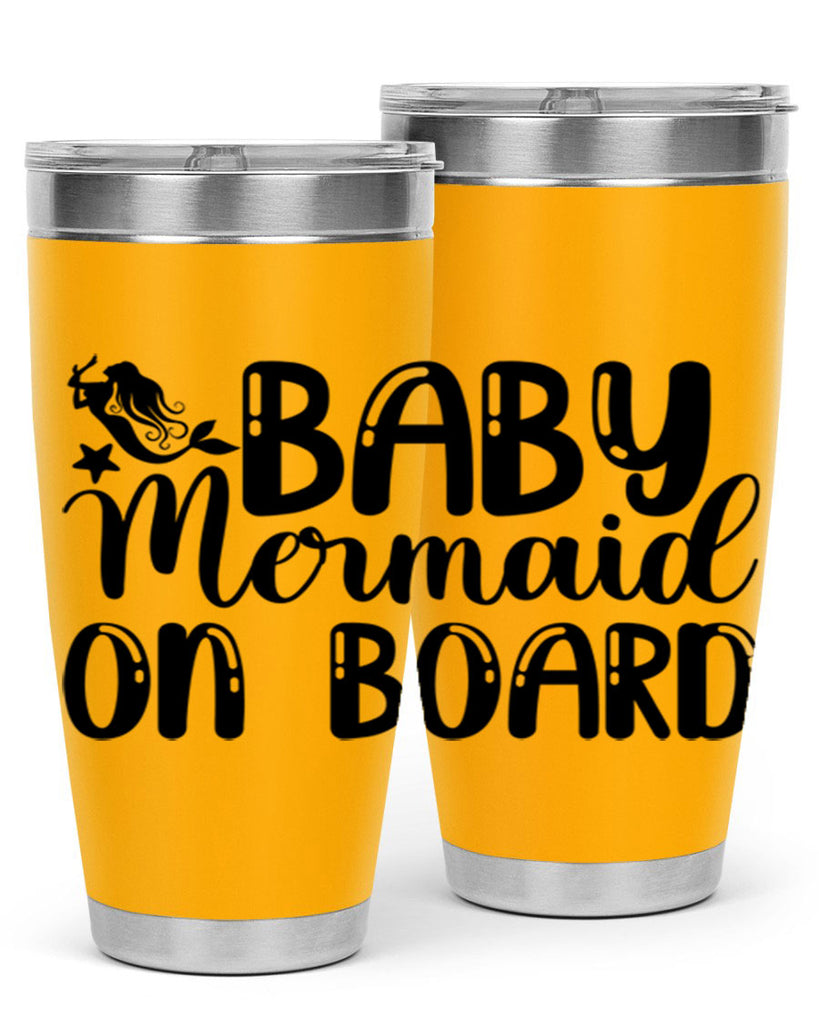 Baby Mermaid on Board 35#- mermaid- Tumbler