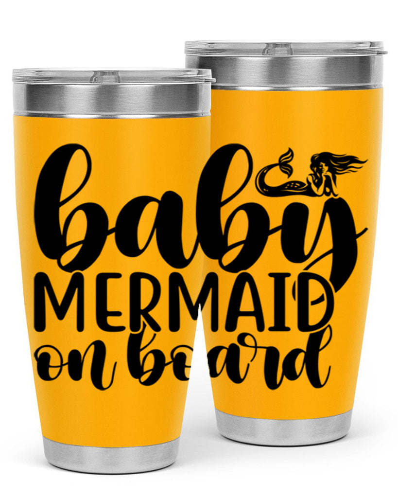 Baby mermaid on board 41#- mermaid- Tumbler