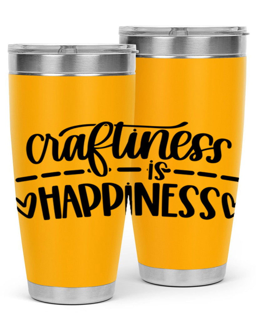 Craftiness Is Happiness 35#- crafting- Tumbler