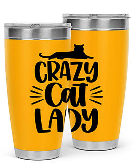 Crazy Cat Lady Style 92#- cat- Tumbler