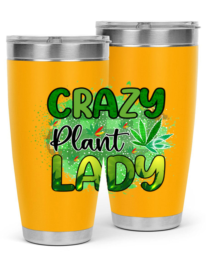 Crazy Plant Lady 64#- marijuana- Tumbler