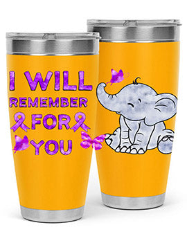 Elephant I Will Remember For You 132#- alzheimers- Tumbler