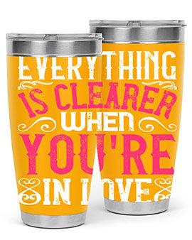 Everything is clearer when youre in love Style 48#- dog- Tumbler