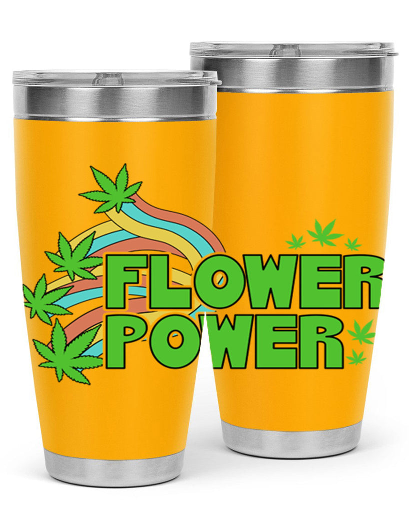 Flower Power Cannabis leaf 86#- marijuana- Tumbler