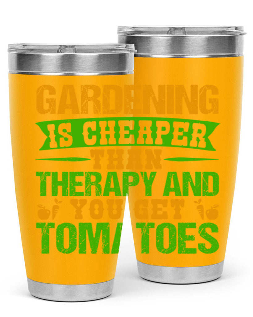 Gardening is cheaper than therapy 63#- farming and gardening- Tumbler