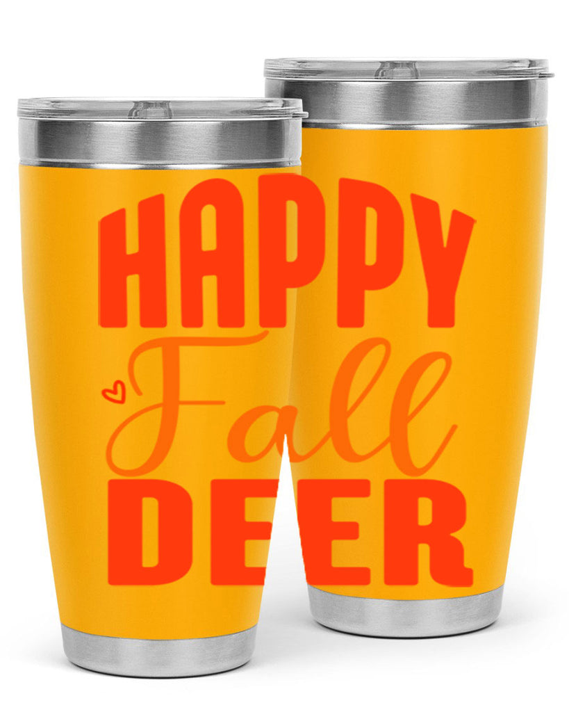 Happy Fall Deer Design 218#- fall- Tumbler