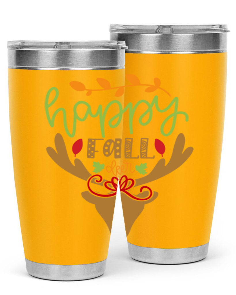 Happy Fall deer 219#- fall- Tumbler
