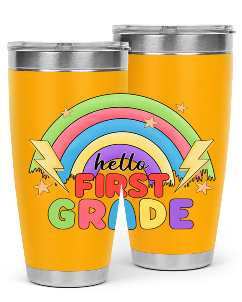 Hello 1st Grade Rainbow 13#- 1st grade- Tumbler