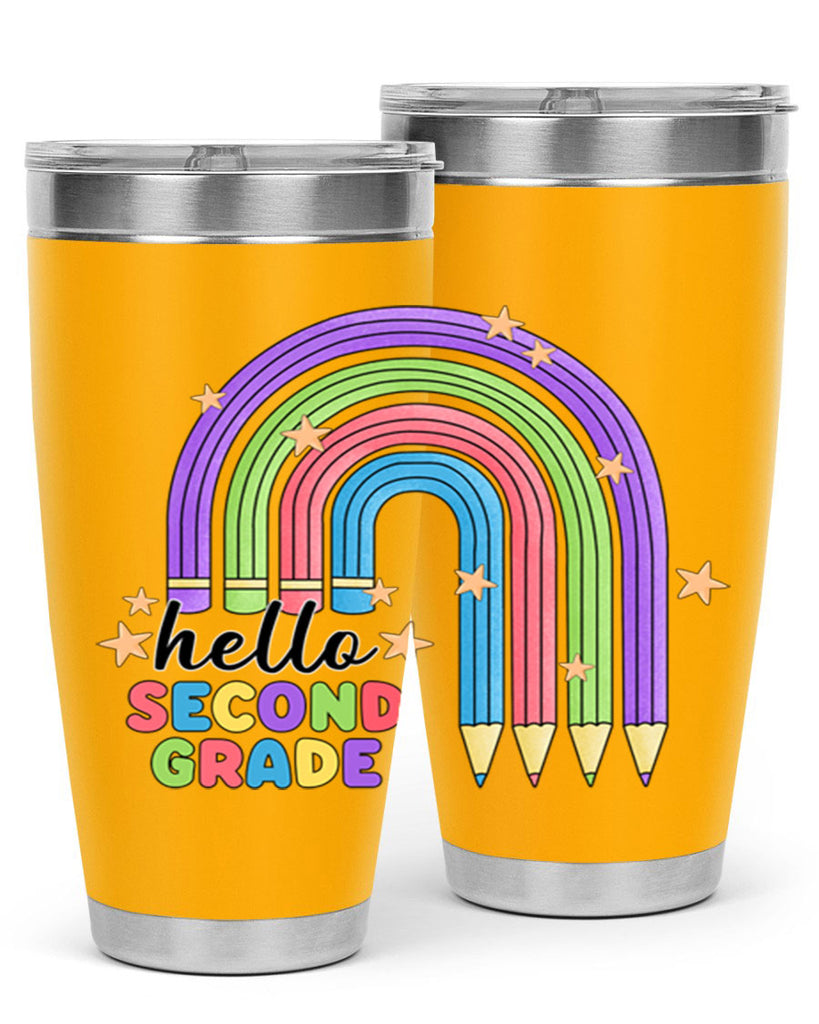 Hello 2nd Grade Pencil Rainbow 11#- second grade- Tumbler