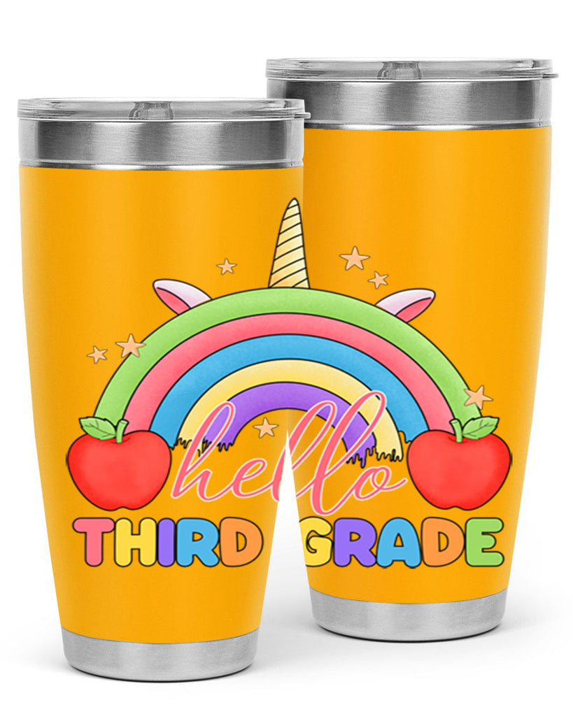 Hello 3rd Grade Unicorn Rainbow 13#- 3rd grade- Tumbler