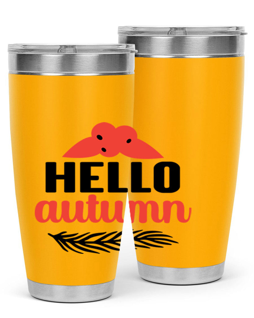 Hello autumn 269#- fall- Tumbler