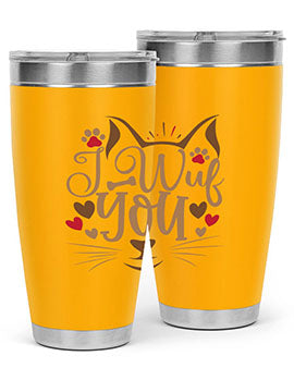 I Wuf You Style 16#- cat- Tumbler