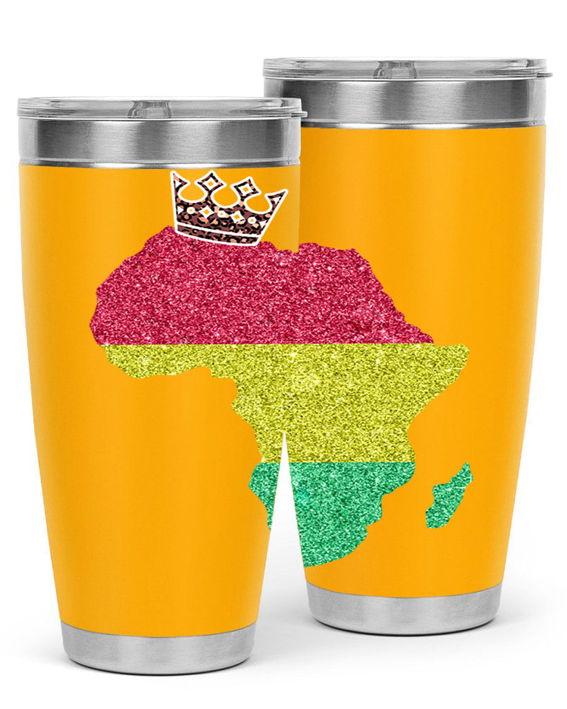 Juneteenth Crown Africa Flag 6#- Juneteenth- tumbler