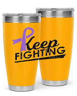 Keep Fighting Alzheimers Epilepsy Warrior Awareness Ribbon 190#- alzheimers- Tumbler