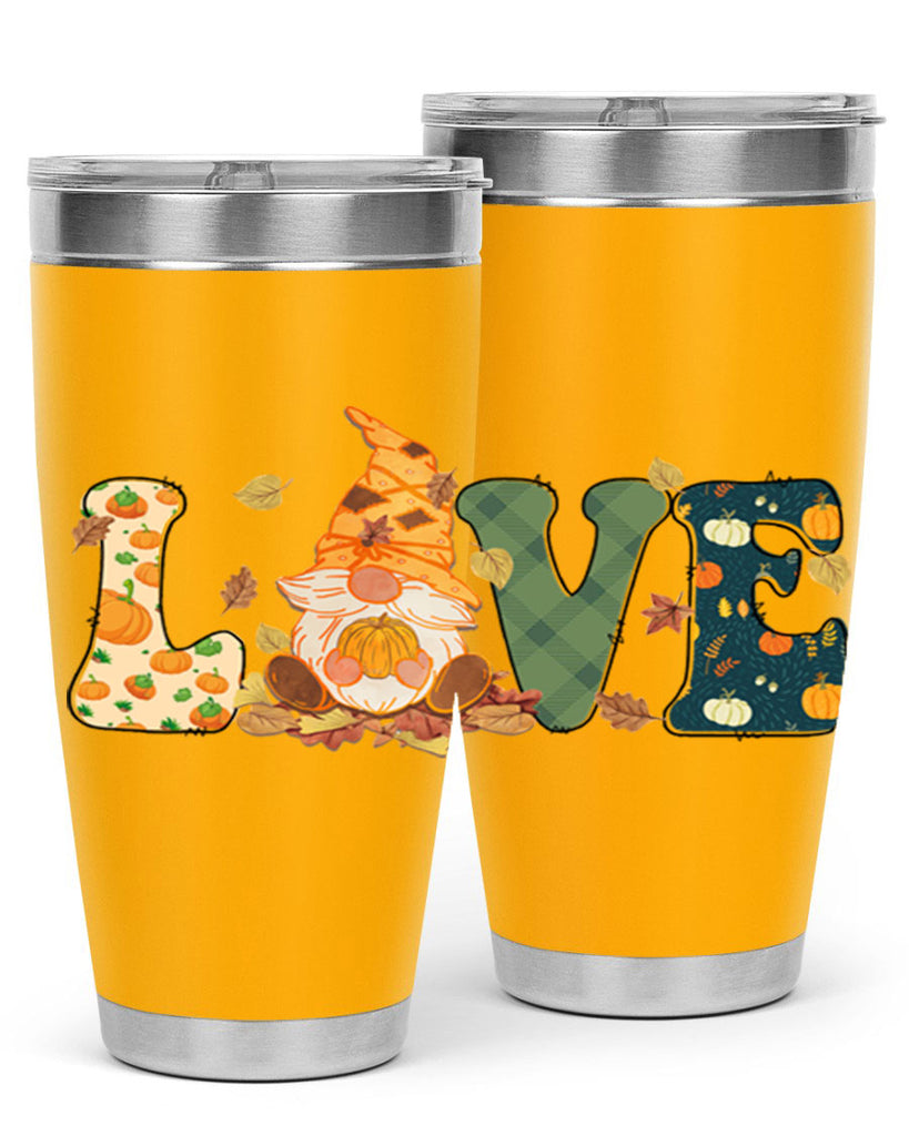 LOVEFallAutumnGnome 415#- fall- Tumbler