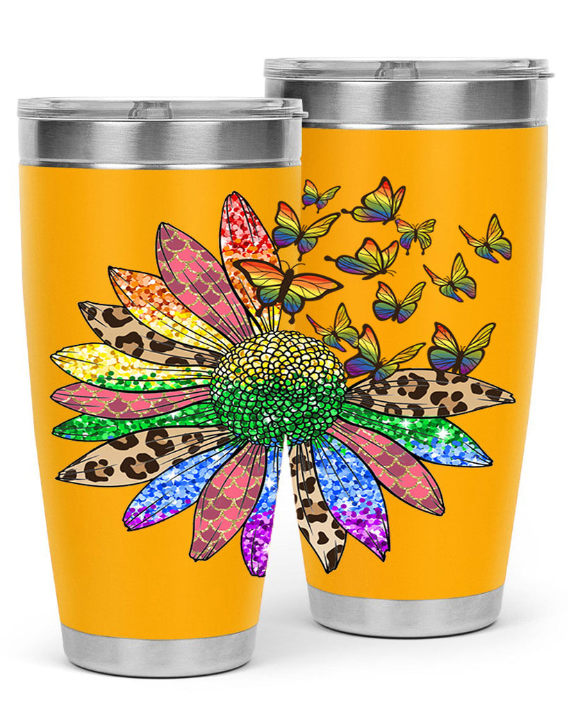 Lgbt Butterfly Sunflower  Png 52#- lgbt- Tumbler