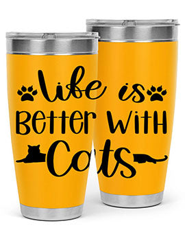 Life Is Better With A Cats Style 99#- cat- Tumbler