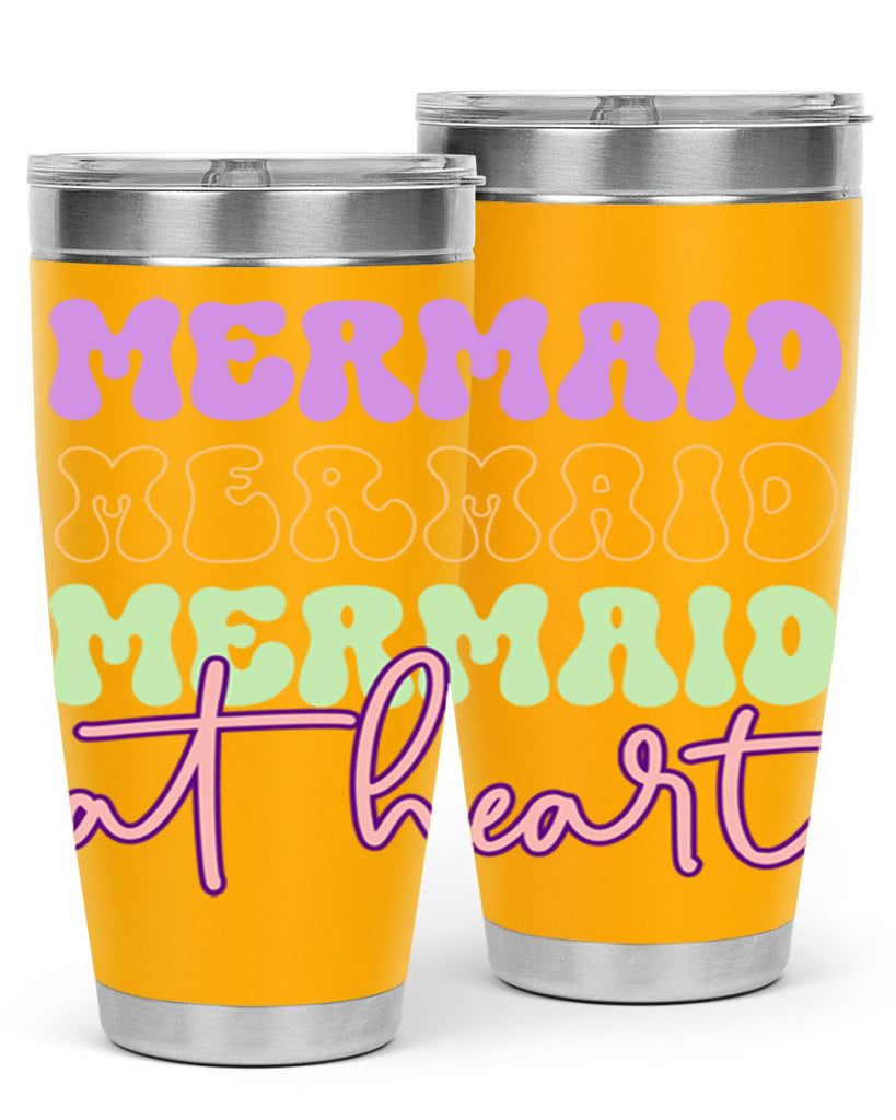 Mermaid At Heart 394#- mermaid- Tumbler