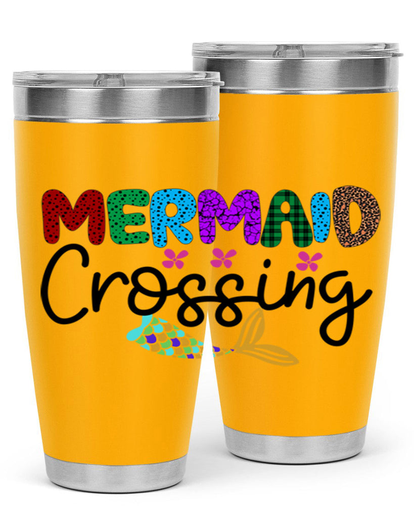 Mermaid Crossing 399#- mermaid- Tumbler