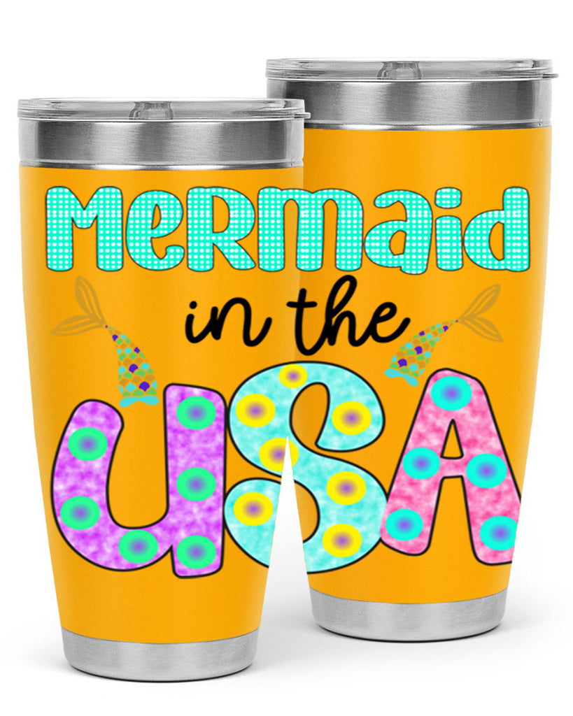 Mermaid In The Usa 421#- mermaid- Tumbler