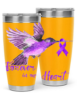 No One Figh Alone Ribbon Alzheimer 201#- alzheimers- Tumbler