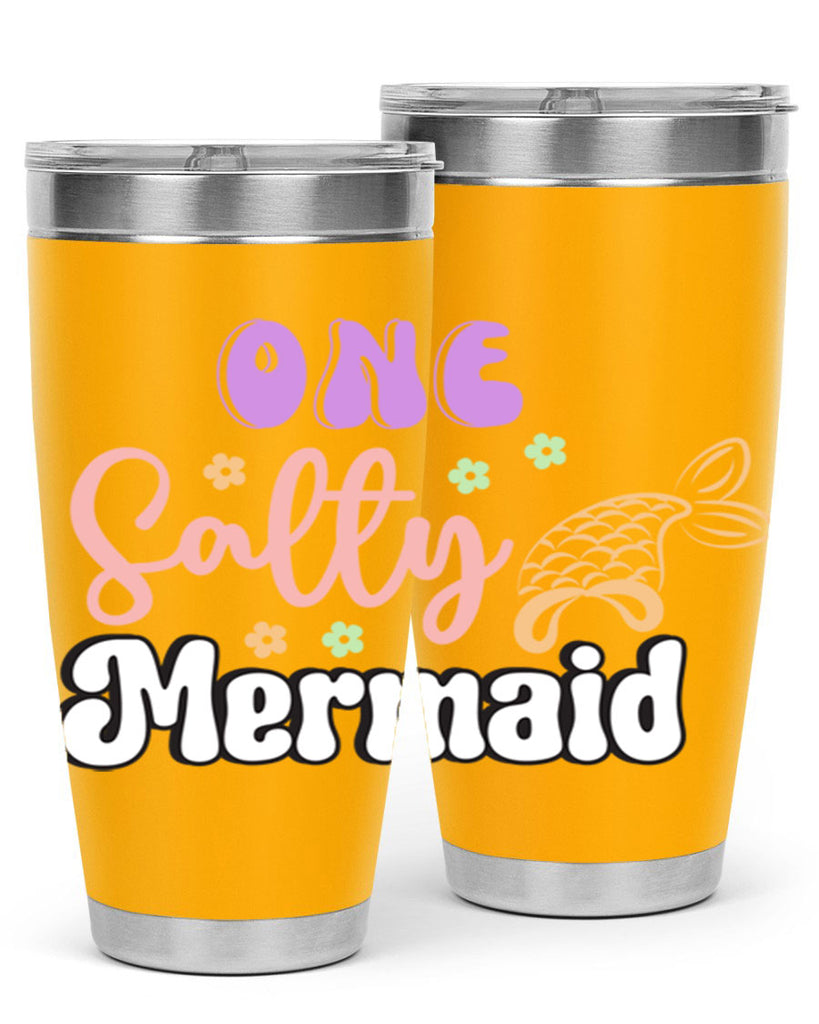 One Salty Mermaid 529#- mermaid- Tumbler