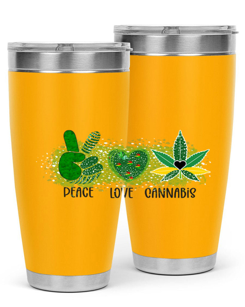 Peace Love Cannabis 215#- marijuana- Tumbler