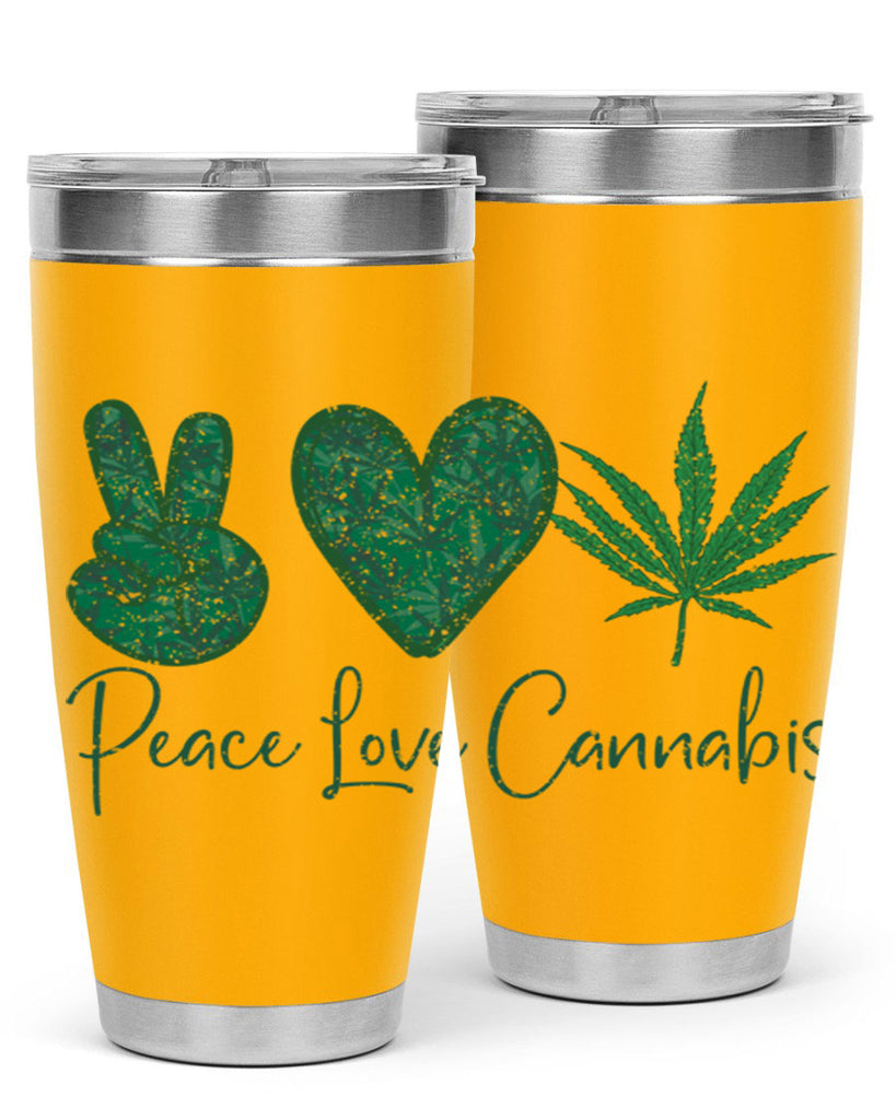 Peace Love Cannabis Sublimation 217#- marijuana- Tumbler