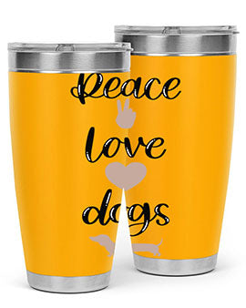 Peace Love Dogs Style 11#- dog- Tumbler