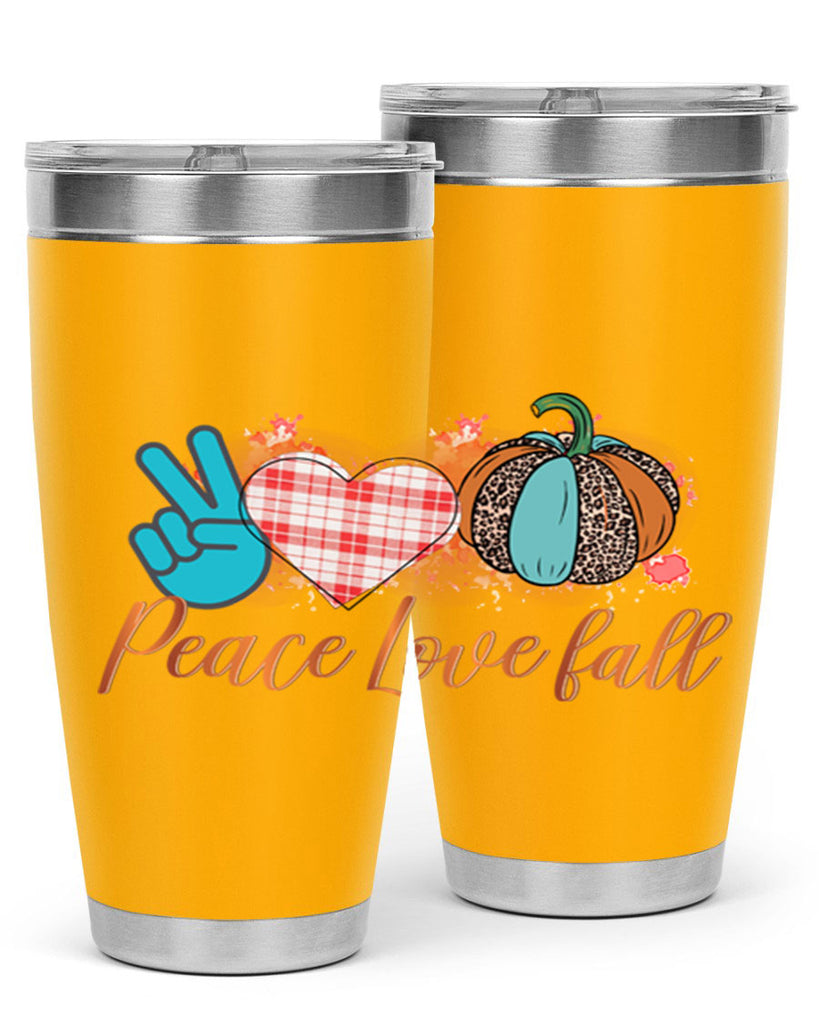 Peace Love Fall 466#- fall- Tumbler