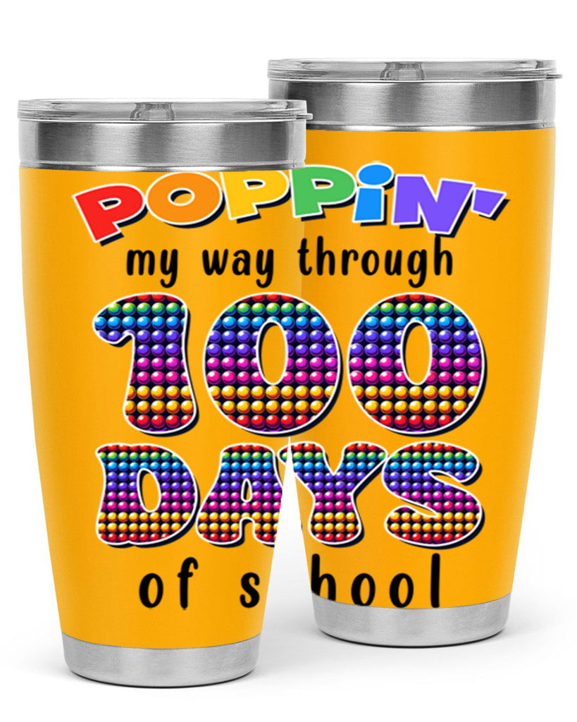 Poppin My Way Through 100 53#- 100 days of school- Tumbler