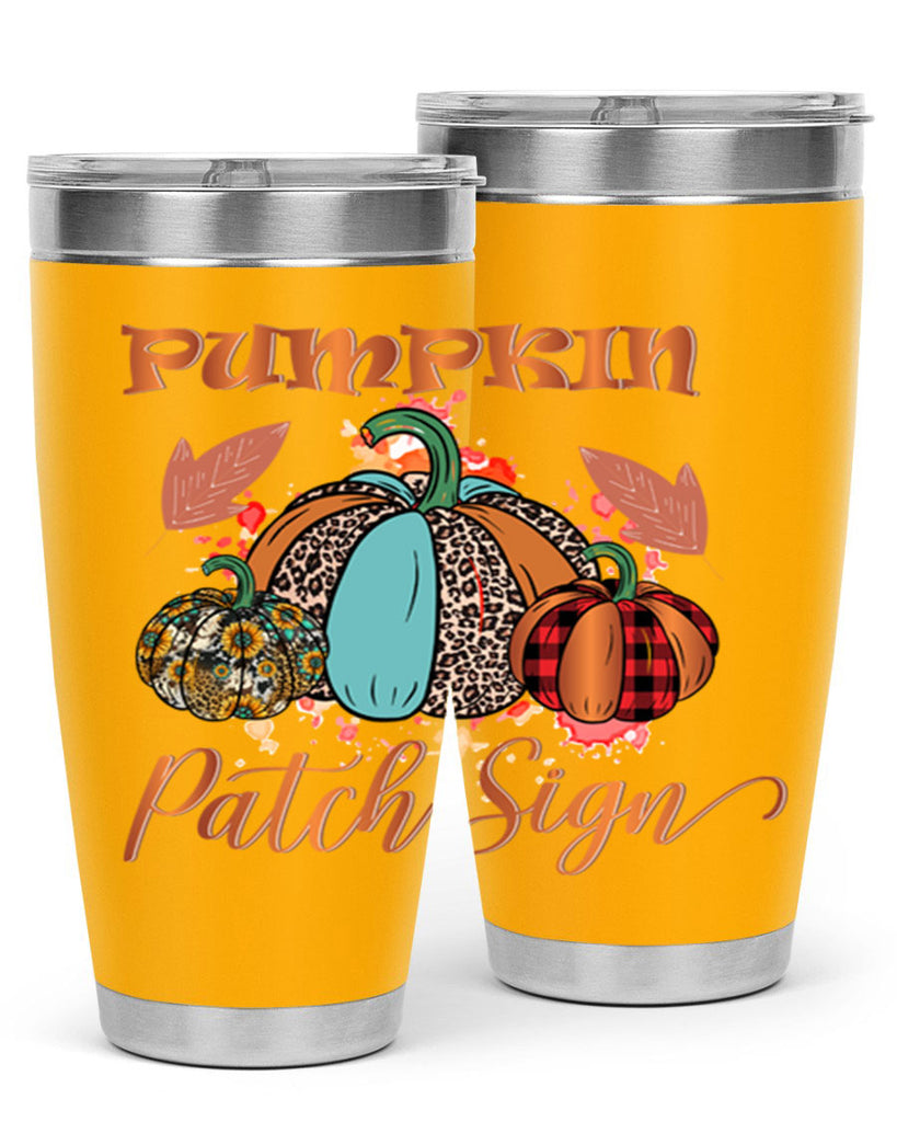 Pumpkin Patch Sign 530#- fall- Tumbler