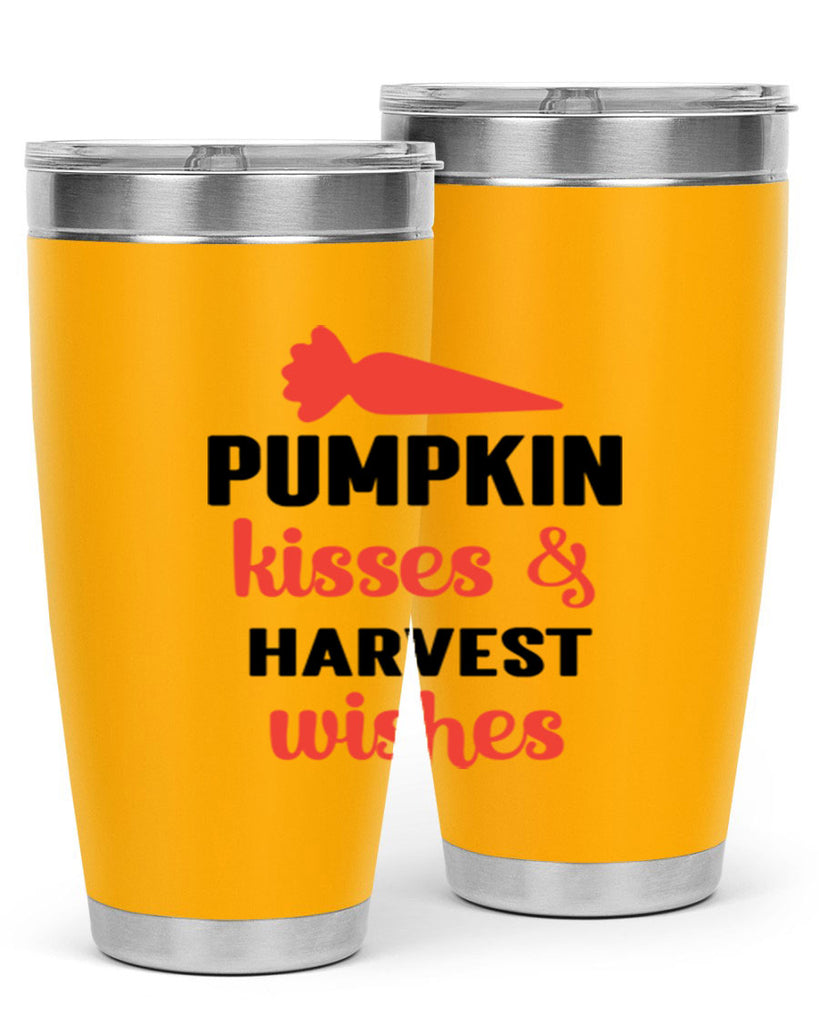 Pumpkin kisses harvest wishes 524#- fall- Tumbler