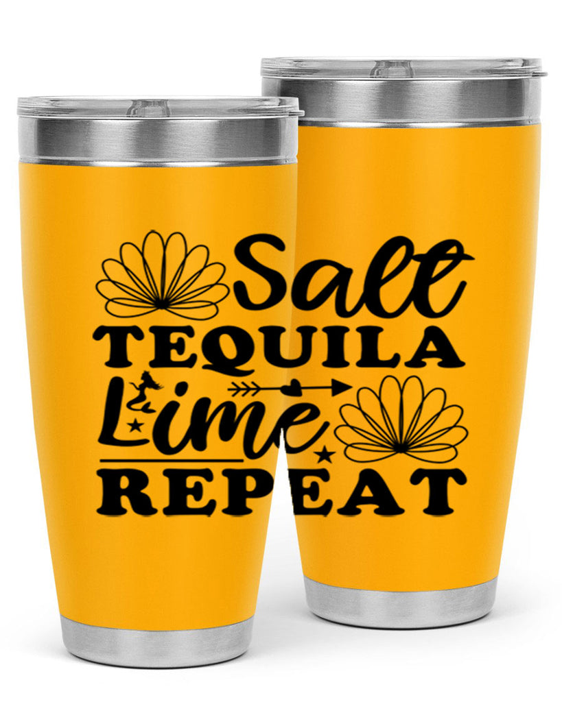 Salt Tequila Lime Repeat 557#- mermaid- Tumbler