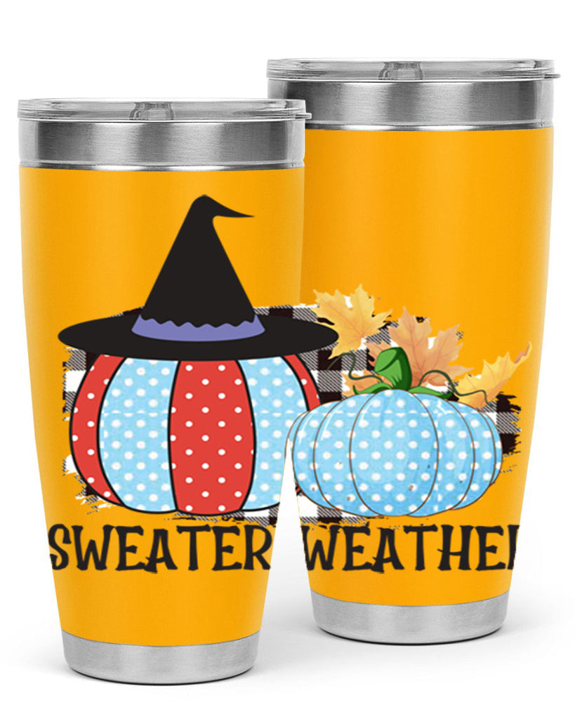 Sweater Weather Pumpkin Gnome 586#- fall- Tumbler