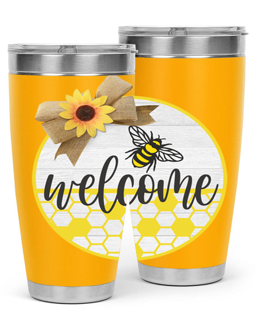 Welcome Bee and hive Mockup566#- spring- Tumbler