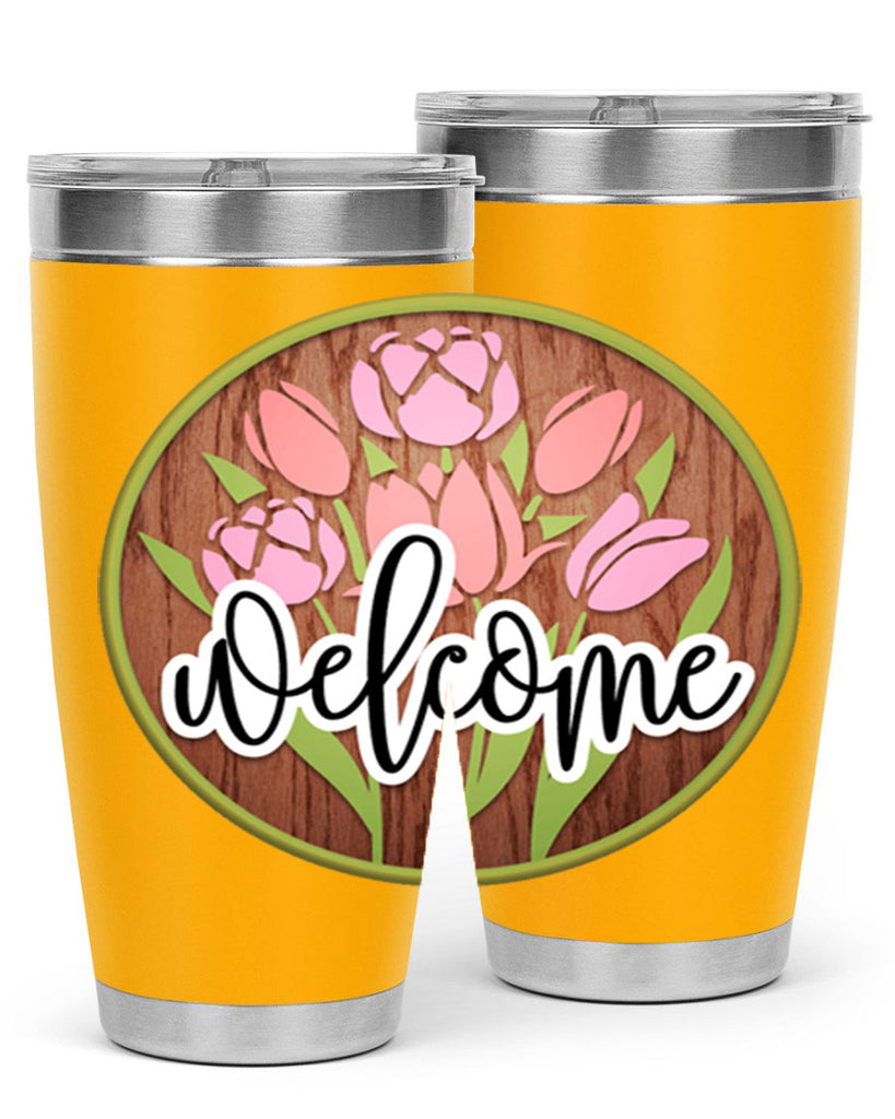 Welcome flowers bouquet Mockup570#- spring- Tumbler