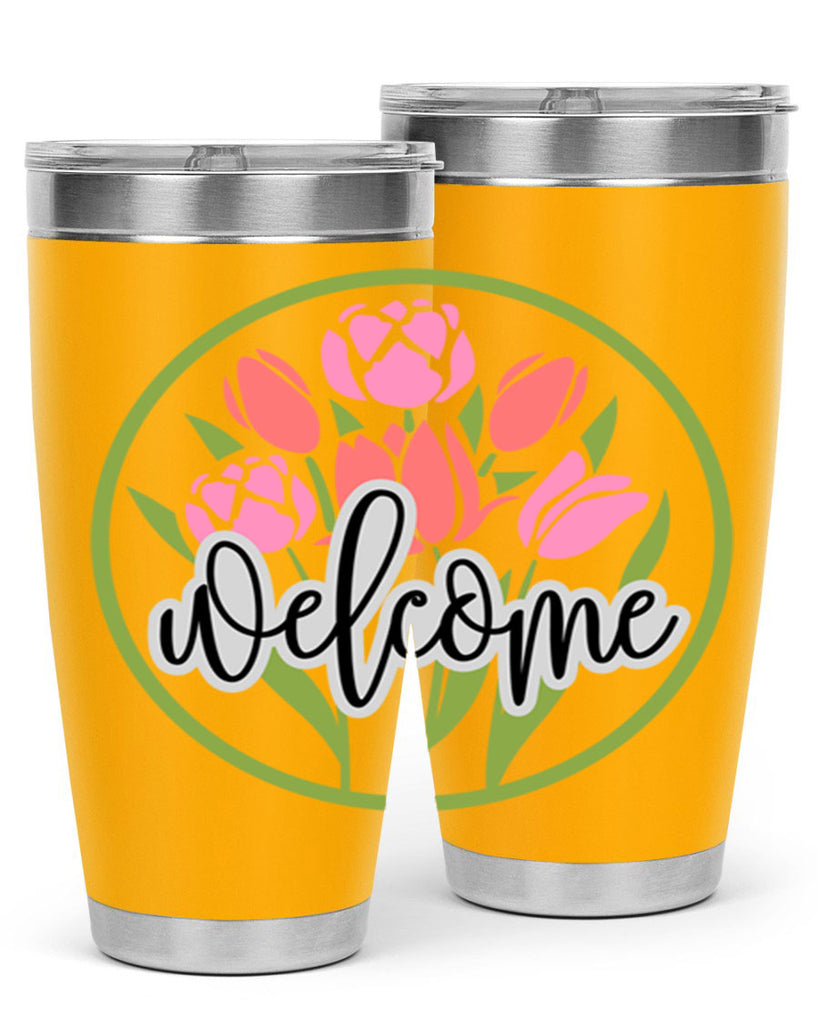 Welcome flowers bouquet571#- spring- Tumbler