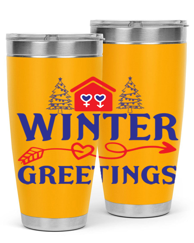 Winter Greetings 551#- winter- Tumbler