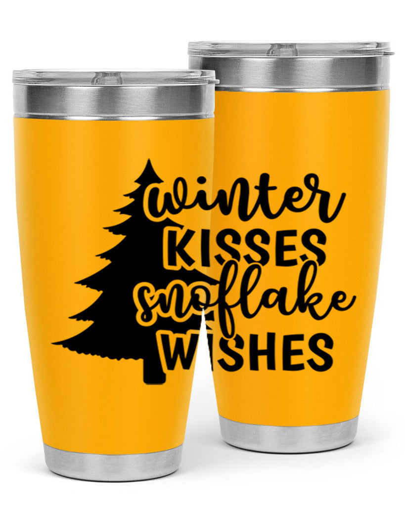 Winter Kisses Snoflake Wishes518#- winter- Tumbler