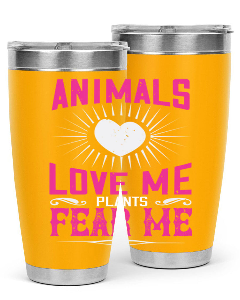 animals love me 102#- vegan- Tumbler