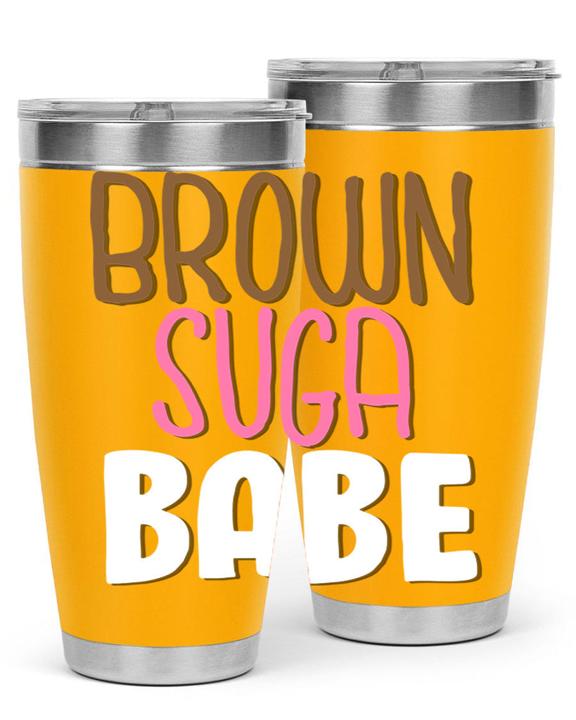 brown suga babe 190#- black words phrases- Cotton Tank