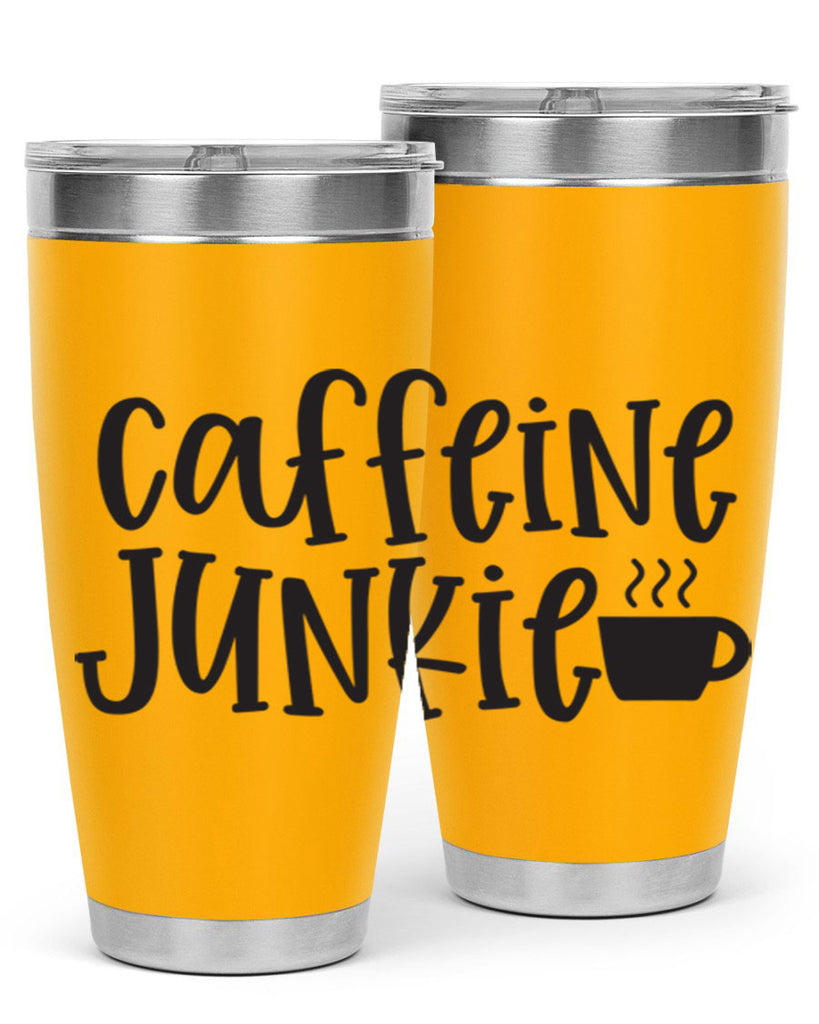 caffeine junkie 412#- mom- Tumbler