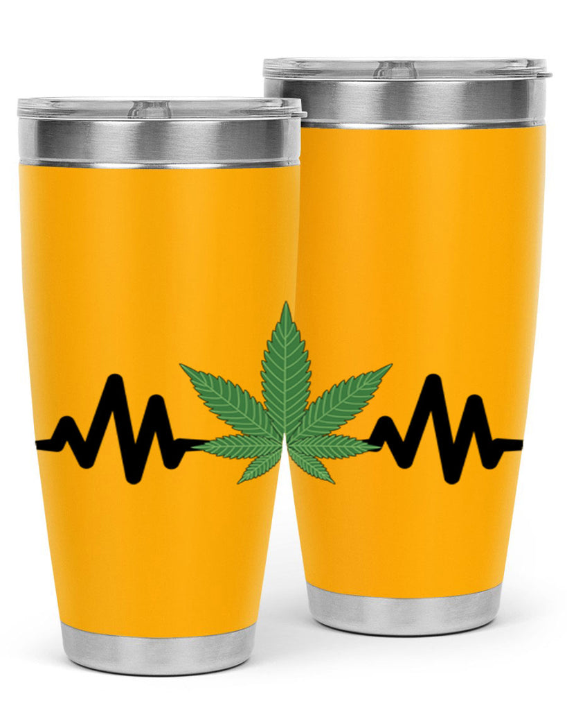 cannabis heartbeat 46#- marijuana- Tumbler