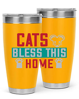 cats bless this home Style 36#- cat- Tumbler