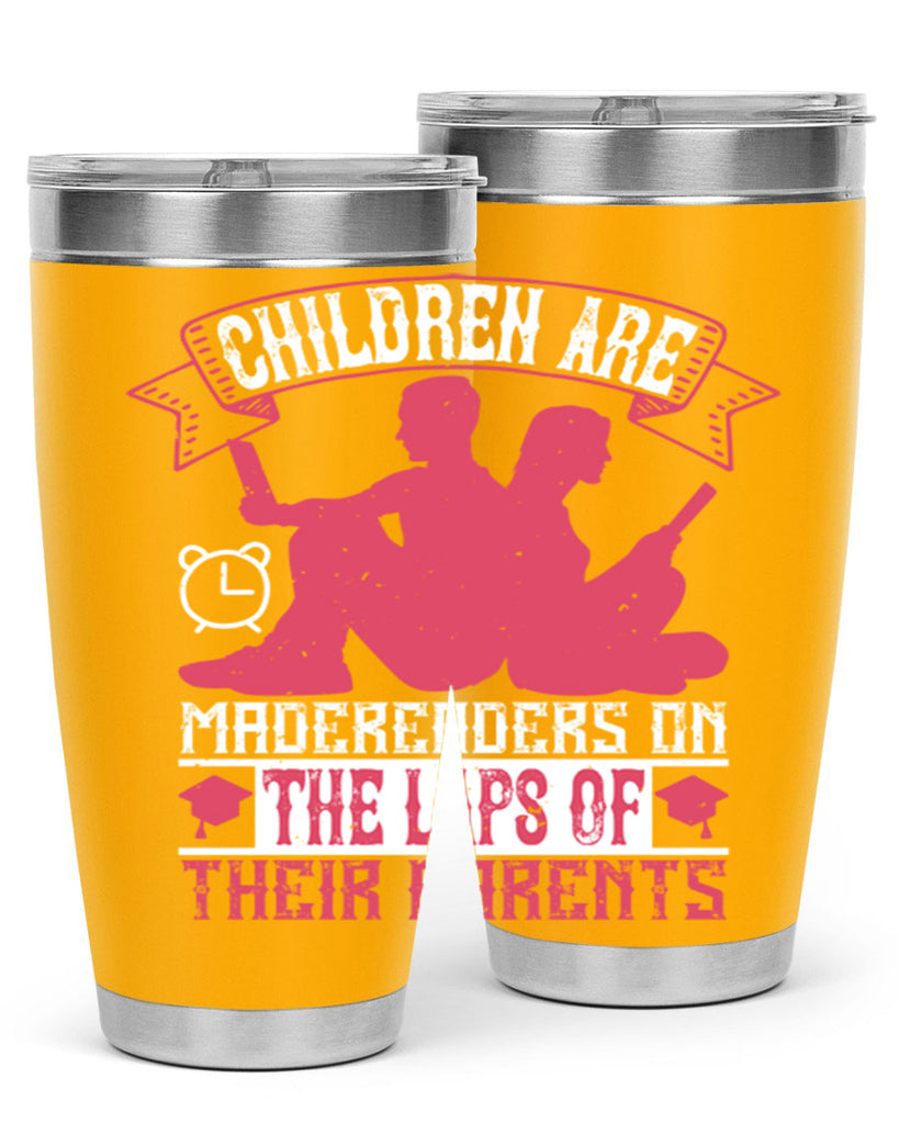children are made readers on the laps of their parents 73#- reading- Tumbler