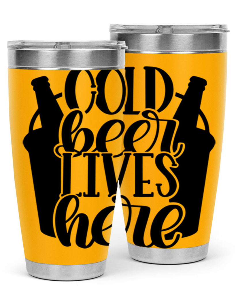 cold beer lives here 43#- beer- Tumbler