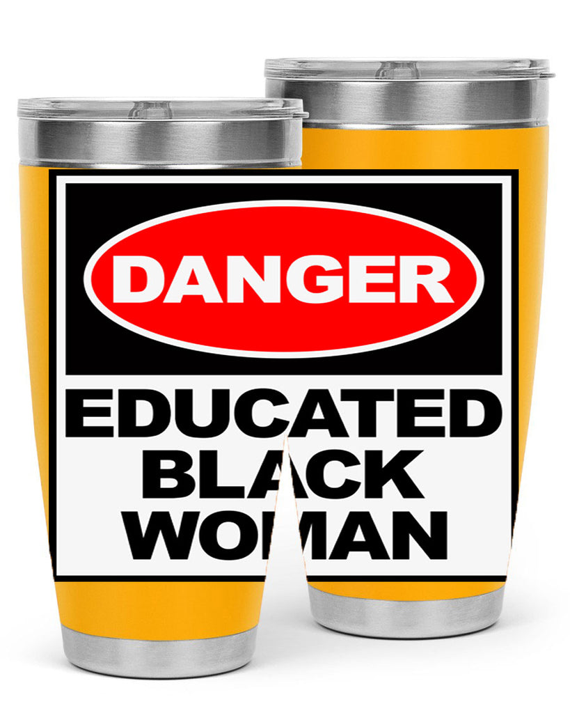 danger educated black  woman 176#- black words phrases- Cotton Tank